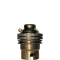 Lampholder B22 Polished Brass with Shade Ring, 10mm Threaded Entry