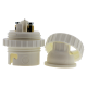 Lampholder B22 White With Shade Ring and 10mm Threaded Entry