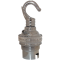 Lampholder B22 Silver Nickel with Shade Ring, Chain Hook