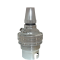 Lampholder B22 Silver Nickel with Shade Ring, Metal Cord Grip