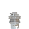 Lampholder B22 Silver Nickel with Shade Ring, 10mm Threaded Entry