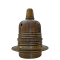 Lampholder E27 Antique Brass Finish with Shade Ring and Metal Cord Grip