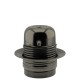 Lampholder E27 Dark Bronze Finish with Shade Ring and 10mm Threaded Entry