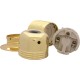 Lampholder E27 Polished Brass Finish with Shade Ring and Metal Loop