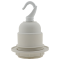 Lampholder E27 Off-White Thermoset Plastic with Shade Ring, Metal Hook