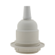 Lampholder E27 Off-White Thermoset Plastic with Shade Ring and Metal Cord Grip