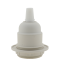 Lampholder E27 Off-White Thermoset Plastic with Shade Ring, Nylon Cord Grip
