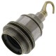 Traditional Edison Screw Lamp Holder (E27) with Shade Rings and Metal Deco Styled Hook in Antique Finish