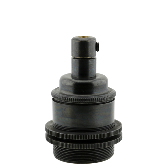 Traditional Edison Screw Lamp Holder (E27) with Shade Rings and Integrated Cord Grip in Bronze Finish