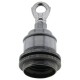 Traditional Edison Screw Bulb Holder (E27) with 2 Shade Rings and Metal Deco Styled Loop in Bronze Finish