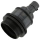 Traditional Edison Screw Lamp Holder (E27) with Shade Rings and Integrated Cord Grip in Bronze Finish