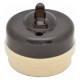 GEC Brown And Ivory Bakelite Toggle Light Switch