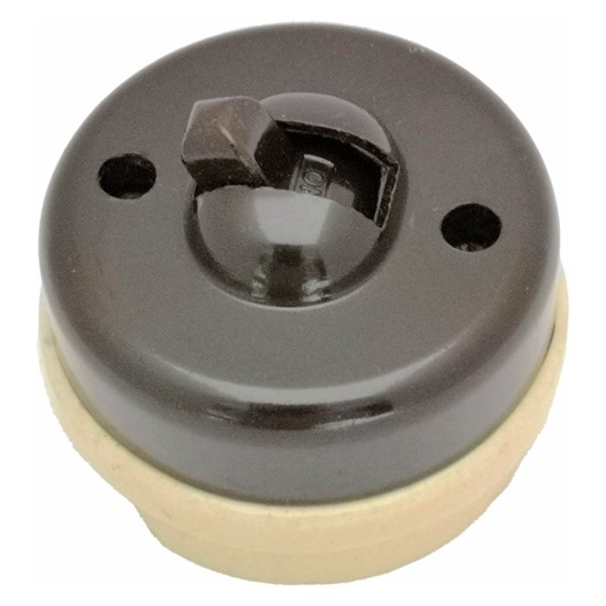 GEC Brown And Ivory Bakelite Toggle Light Switch
