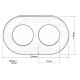 Two Hole Cord Clamp 6mm in Black or White 5Pack