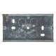 APPLEBY 2-GANG GALVANISED STEEL BACK BOX 47MM