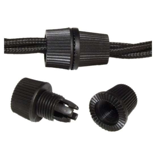 Cord Wire Wire Grip Clamp Gland Grommet 10mm Thread in Black
