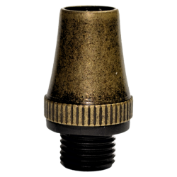 Two Part Metal Flex Clamp, 10mm Threaded in Antique Brass Finish