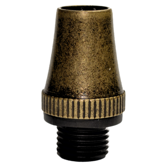 Two Part Metal Flex Clamp, 10mm Threaded in Antique Brass Finish