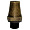 Two Part Metal Flex Clamp, 10mm Threaded in Antique Brass Finish