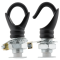 Deco Inspired Celiing Pendant Hook and Loop in Black Finish