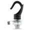 Deco Styled Ceiling Rose and Bulb Holder Hook in Black
