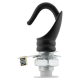 Deco Styled Ceiling Rose and Bulb Holder Hook in Black