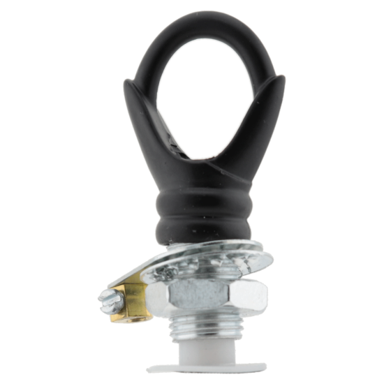 Deco Styled Ceiling Rose and Bulb Holder Loop in Black