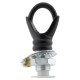 Deco Styled Ceiling Rose and Bulb Holder Loop in Black
