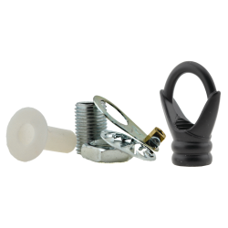 Deco Styled Ceiling Rose and Bulb Holder Loop in Black