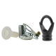 Deco Styled Ceiling Rose and Bulb Holder Loop in Black