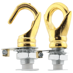 Deco Inspired Celiing Pendant Hook and Loop in Brass Finish