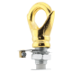 Deco Styled Ceiling Rose and Bulb Holder Loop in Polished Brass Finish
