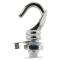 Deco Styled Ceiling Rose and Bulb Holder Hook in Silver Nickel Finish
