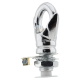 Deco Styled Ceiling Rose and Bulb Holder Loop in Silver Nickel Finish