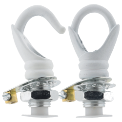 Deco Inspired Celiing Pendant Hook and Loop in White Finish