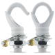 Deco Inspired Celiing Pendant Hook and Loop in White Finish