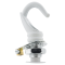 Art Deco Styled Hook for Ceiling Rose and Bulb Holder in White Finish