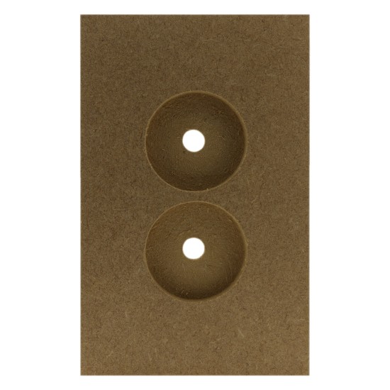 MDF Rectangle Switch Mount Pattress 2Gang 