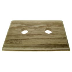 Solid Oak Switch Mount Pattress 2Gang for 2 Switches