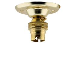 B22 Batten Lampholder in Polished Brass Finish