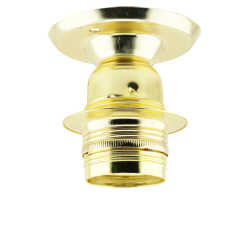 E27 Batten Lampholder in Polished Brass Finish