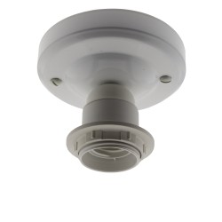 Large E27 Batten Lampholder in White