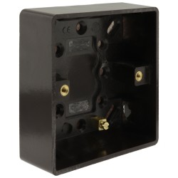Dark Brown Surface Mount Pattress Back-Box -1-Gang-25mm