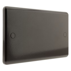 Dark Brown Blanking Plate -2 Gang