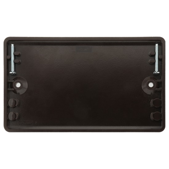 Dark Brown Blanking Plate -2 Gang