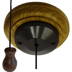 Bakelite and Oak Ceiling Pull Switch in Classical Period Styling and a Low Profile Light Oak Finish