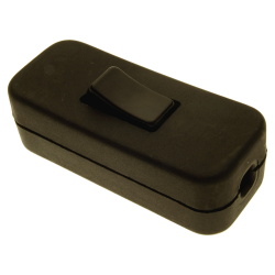 In-line Rocker Switch 3 Wire 1 Way in Brown