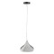 Satin Silver Pendant Light Fitting with Clear Cable