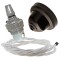Brown Bakelite Ceiling Pendant Kit with B22 Silver Nickel Lampholder and White Flex