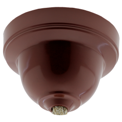 Ceiling Rose Cup in Brick Red Bakelite